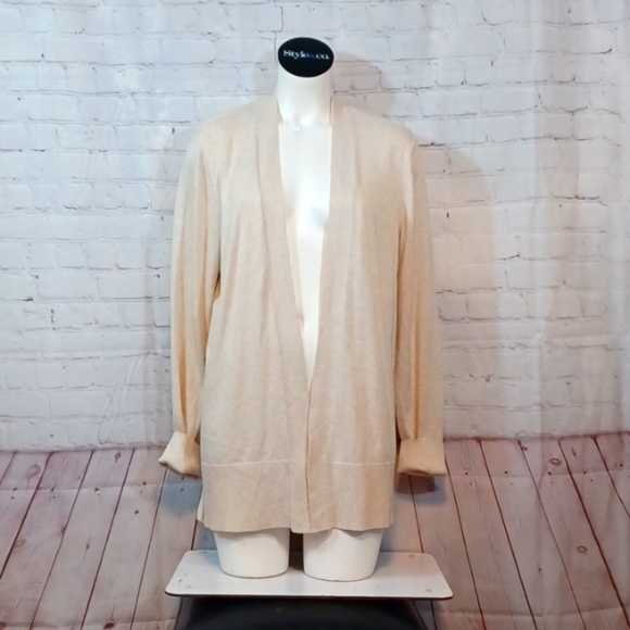 Womans Croft & Barrow Cream Soft Carnigan Sweater L‎ NWT - Picture 1 of 9